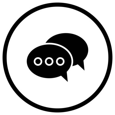 Sohbet Vektörü Simgesi Tasarım İllüstrasyonu