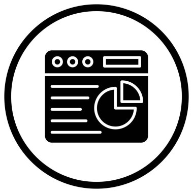 Pasta Çizelgesi Vektör Simgesi Tasarım İllüstrasyonu