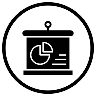 Sunum Vektörü Simgesi Tasarım İllüstrasyonu