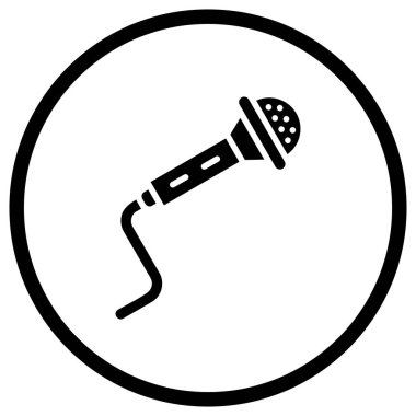 Mikrofon Vektör Simgesi Tasarım İllüstrasyonu