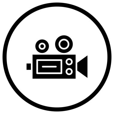 Video kamera Vektör Simgesi Tasarım İllüstrasyonu