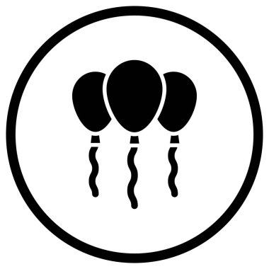 Balonlar Vektör Simgesi Tasarım İllüstrasyonu