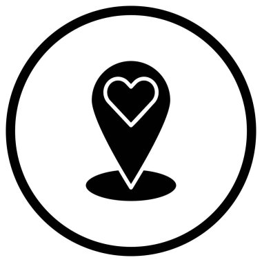 Düğün konumu Vektör Simgesi Tasarım İllüstrasyonu