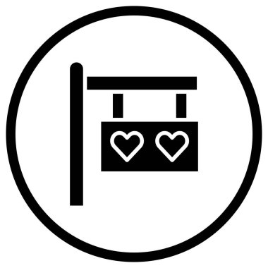 Düğün İşareti Vektör Simgesi Tasarım İllüstrasyonu