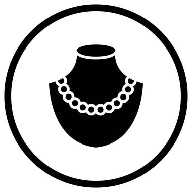 İnci gerdanlık Vektör Simgesi Tasarım İllüstrasyonu