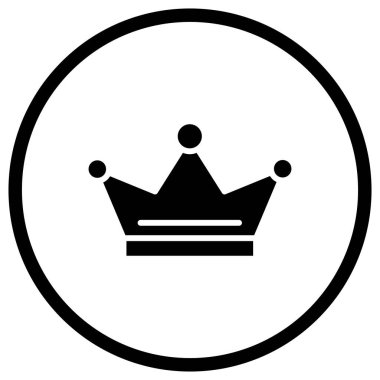 Crown Vektör Simgesi Tasarım İllüstrasyonu