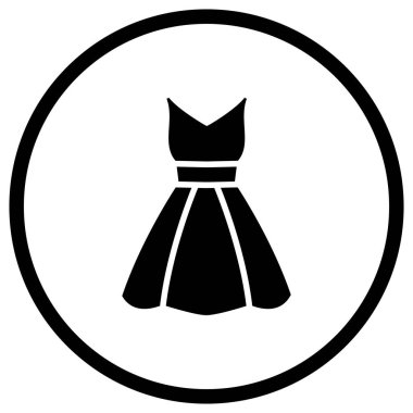 Gelinlik Vektör Simgesi Tasarım İllüstrasyonu