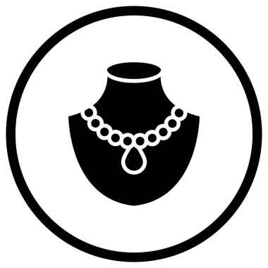 Kolye Vektör Simgesi Tasarım İllüstrasyonu