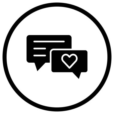 Sohbet Vektörü Simgesi Tasarım İllüstrasyonu