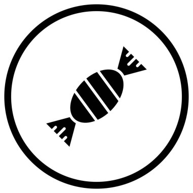 Şeker Vektörü Simgesi Tasarım İllüstrasyonu