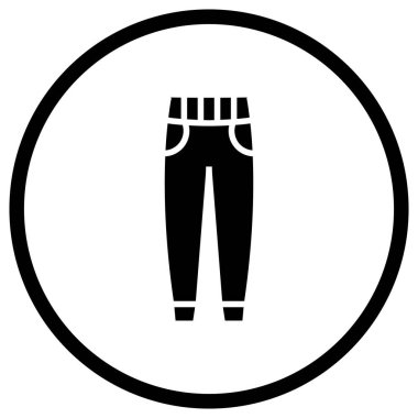 Pantolon Vektörü Simgesi Tasarım İllüstrasyonu