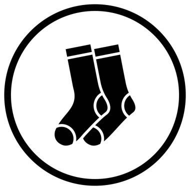 Çorap Vektörü Simgesi Tasarımı Çizimi