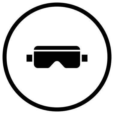 Gözlük Vektörü Simgesi Tasarım İllüstrasyonu