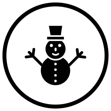 Kardan Adam Vektör Simgesi Tasarım Çizimi