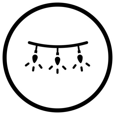 Işıklar Vektör Simgesi Tasarım Çizimi