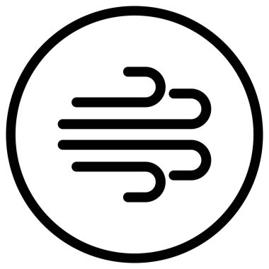 Rüzgâr vektör simgesi tasarımı çizimi