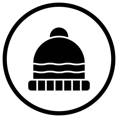 Beanie Vektör Simgesi Tasarım İllüstrasyonu