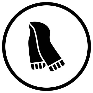 Eşarp Vektörü Simgesi Tasarım İllüstrasyonu