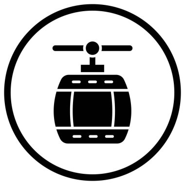 Kablo Otomobil Vektörü Simgesi Tasarım İllüstrasyonu