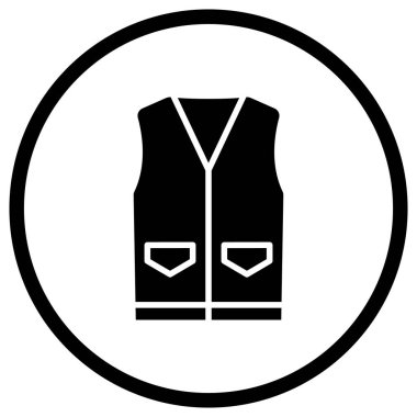 Yelek Vektörü Simgesi Tasarım İllüstrasyonu