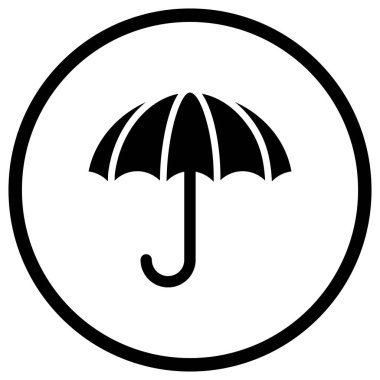 Umberella Vektör Simgesi Tasarım İllüstrasyonu