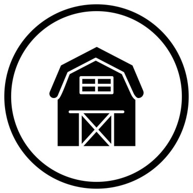Barn Vektör Simgesi Tasarım Çizimi