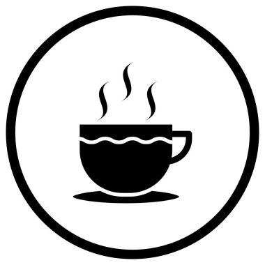 Sıcak İçecek Vektörü Simgesi Tasarım Çizimi