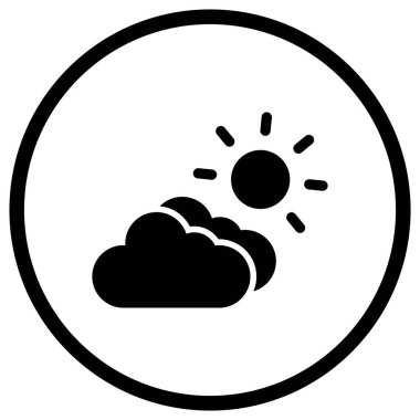 Bulutlu Vektör Simgesi Tasarım İllüstrasyonu