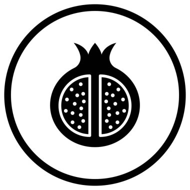 Nar Vektörü Simgesi Tasarım İllüstrasyonu