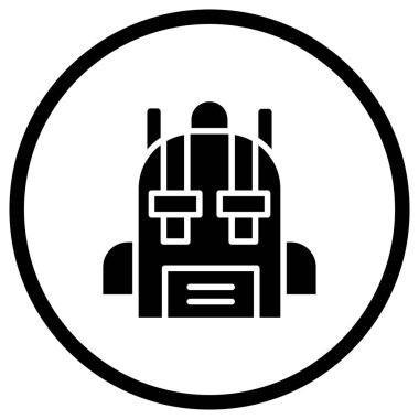 Bagpack Vektör Simgesi Tasarım İllüstrasyonu