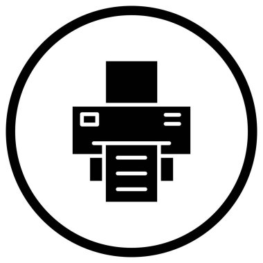 Yazıcı Vektör Simgesi Tasarım İllüstrasyonu