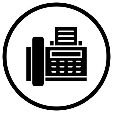 Faks Makinesi Vektör Simgesi Tasarım İllüstrasyonu