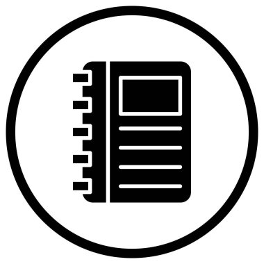 Not Defteri Vektör Simgesi Tasarım İllüstrasyonu