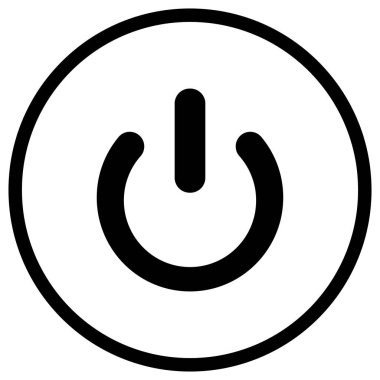 Güç Vektörü Simgesi Tasarım İllüstrasyonu