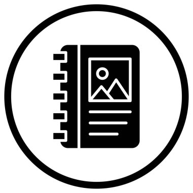 Albüm Vektörü Simgesi Tasarımı İllüstrasyonu