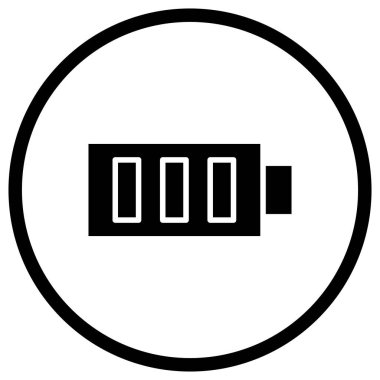 Pil Vektörü Simgesi Tasarım Çizimi