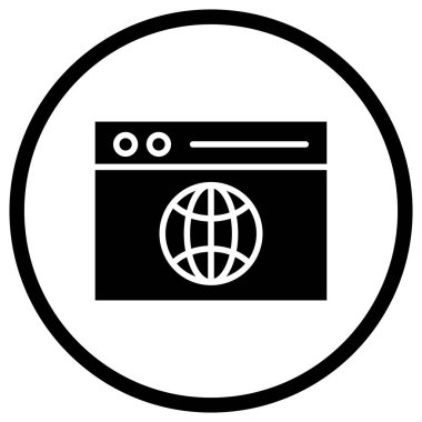 Web Vektörü Simgesi Tasarım İllüstrasyonu