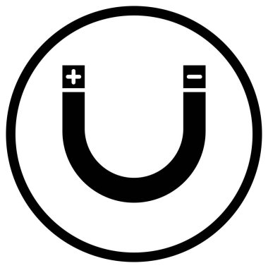 Magnet Vektör Simgesi Tasarım Çizimi