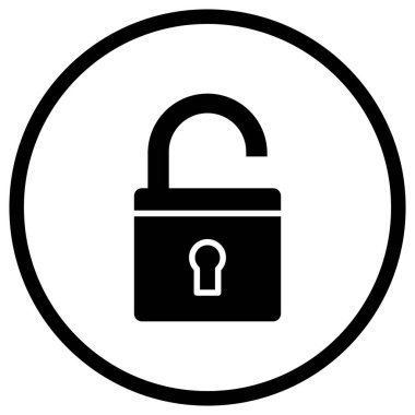 Kilitli Vektör Simgesi Tasarım İllüstrasyonu