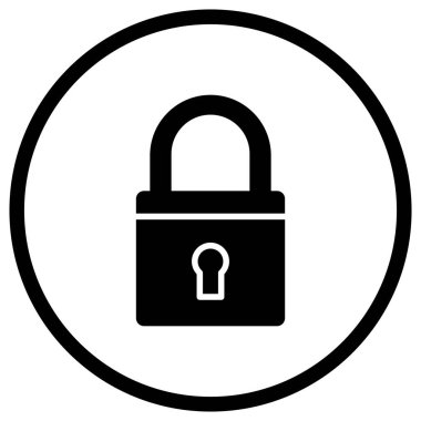 Kilitli Vektör Simgesi Tasarım İllüstrasyonu