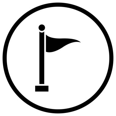 Bayrak Vektörü Simgesi Tasarım İllüstrasyonu