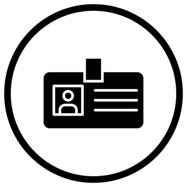 Kimlik kartı Vektör Simgesi Tasarım İllüstrasyonu