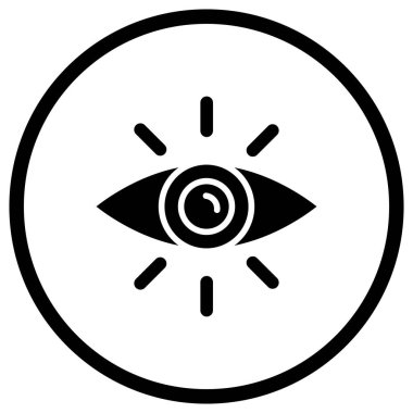 Göz Vektörü Simgesi Tasarım İllüstrasyonu