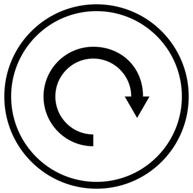 Dairesel ok vektörü Simge Tasarımı İllüstrasyonu