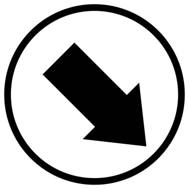 Sağ alt Vektör Simgesi Tasarım İllüstrasyonu