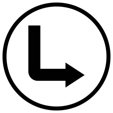 Sağ Alt Vektör Simgesi Tasarım İllüstrasyonu