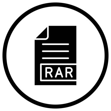 RAR Vektör Simgesi Tasarım İllüstrasyonu