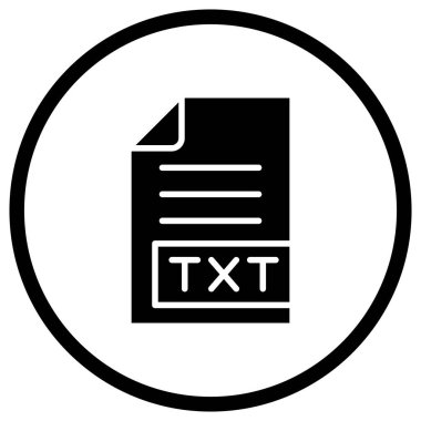 TXT Vektör Simgesi Tasarım İllüstrasyonu