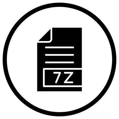 7Z Vektör Simgesi Tasarım Çizimi