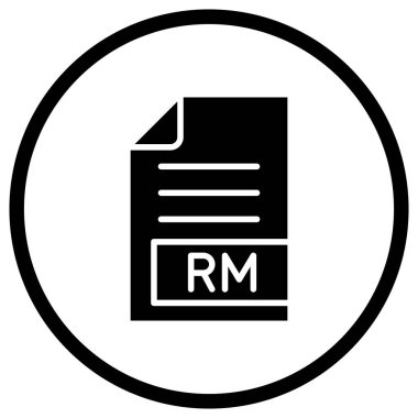 RM Vektör Simgesi Tasarım İllüstrasyonu